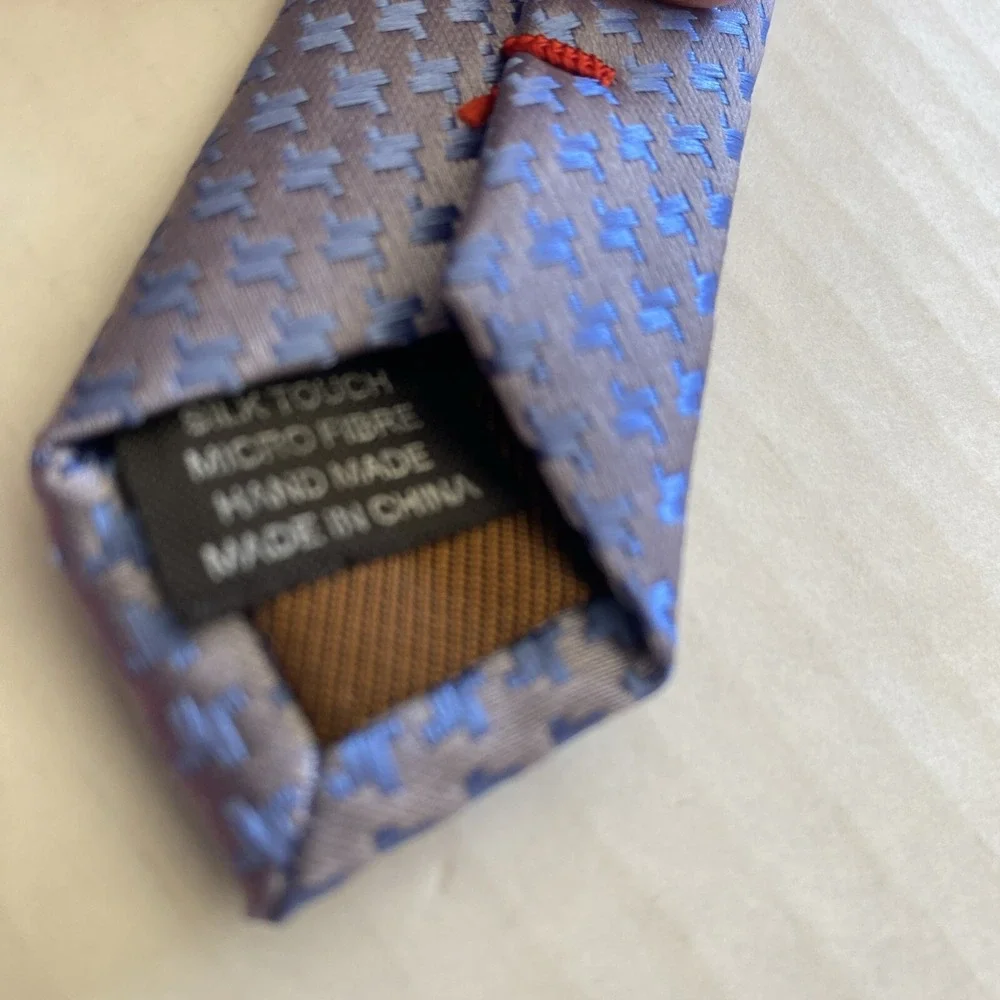 NWT IMANI UOMO BLUE SILK TOUCH NECK TIE  NEW